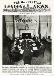 Table Prints: Army council sitting around table