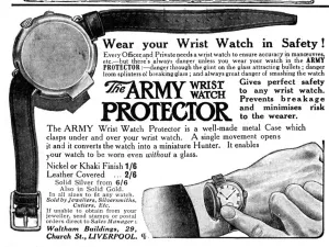 Protecting Prints: Army wrist watch protector advertisement