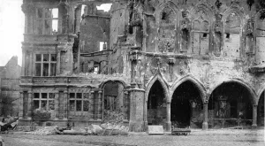 Ruined Prints: Arras ruined by German shells: Damage done to the sixteenth