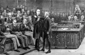 1891 Prints: The Arrest of Charles Bradlaugh MP, in the House of Commons