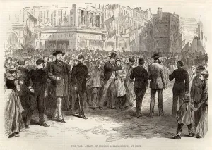 1870s Prints: Arrest of English correspondents at Metz