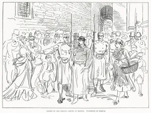 1870s Prints: Arrest of one of the Illustrated London Newss special artists, Melton Prior