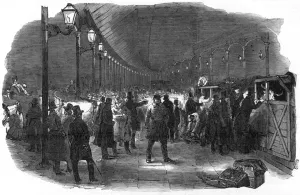 Cattle Prints: Arrival of cattle at the railway terminus, Euston Square