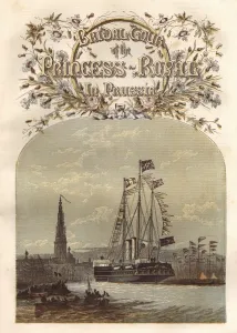 Festivities Prints: Arrival of the royal couple at Antwerp, 1858