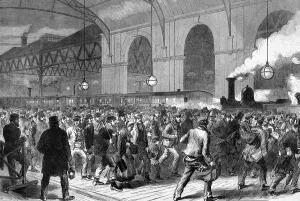 Waiting Prints: Arrival of the workmens train