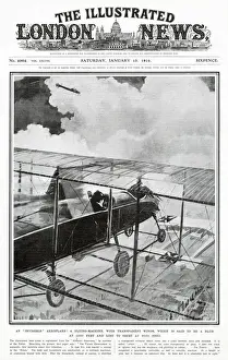 German Prints: Artists impression of an idea under consideration of the French Government - aeroplanes