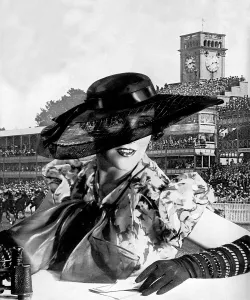 Millinery Prints: Ascot hat from Debenham and Freebody, 1934