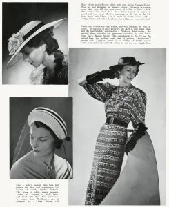 Millinery Prints: Ascot hats 1937