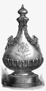 Plate Prints: Ascot race plate: Queen Victorias gift of a gold vase, 1874