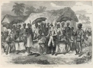 Asantehene Prints: The Ashanti War (1873-74) - Conference with native king