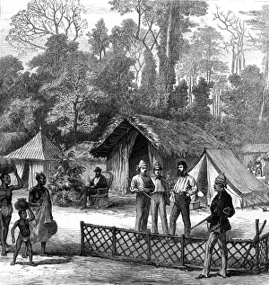 Camp Prints: The Ashanti War (1873-74) - Correspondents Quarters at Prah