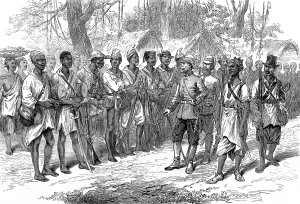 Camp Prints: The Ashanti War (1873-74) - Inspecting troops at Prahsu