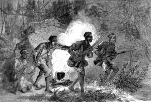 Central Prints: The Ashanti War (1873-74) - Native soldiers surprised