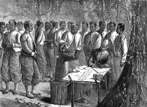 Central Prints: The Ashanti War (1873-74) Paying a West India regiment