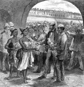 Fought Prints: The Ashanti War (1873-74) - paying woman porters