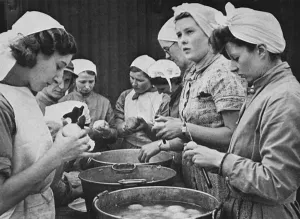 Cook Prints: ATS women learning to cook, 1939