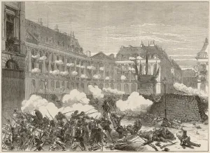 1871 Prints: Attack on the Communards, Place Vendome; Paris Commune, 1871