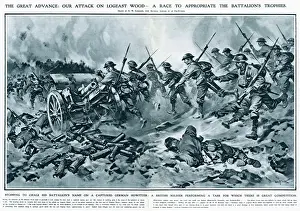 Wood Prints: Attack on Logeast Wood, appropriate the battalions trophies