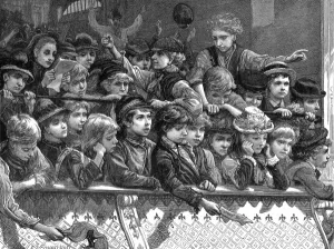 Audience Prints: Audience of children at a London Music Hall, 1882
