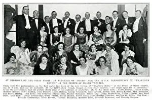 Wales Prints: Audience of stars at midnight performance of Charlots Revue