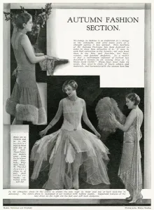 Frocks Prints: Autumn fashionable evening frocks 1929