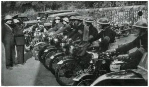 Fire Prints: Auxiliary Fire Brigade riders, September 1939