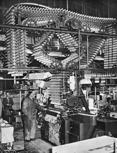Pavilion Prints: Axminster carpet loom, Festival of Britain, London
