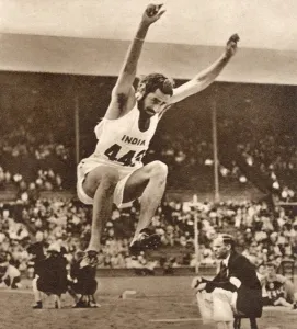 Jump Prints: B. Singh, long jump, 1948 London Olympics