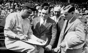 Tour Prints: Babe Ruth Signing a $100, 000 Contract, 1926