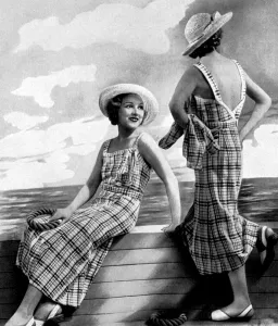 Ocean Prints: Backless sun dress from Harvey Nichols, 1934