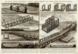 Rhine Prints: Bailey Bridge and Rhine victory by G. H. Davis
