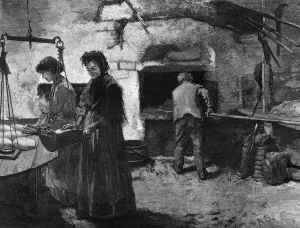 19th Prints: Bake-house in a Cornish Village by Adrian Stokes