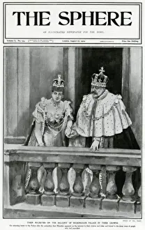 Balcony Prints: On Balcony Edward VII and Queen Alexandra Coronation 1902