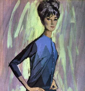 1964 Prints: Ballantyne twinset - sixties woman