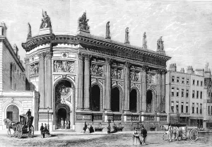 1866 Prints: The Bank of England in Threadneedle Street, London, 1866