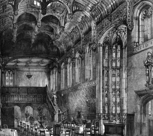Engraving Prints: The Banqueting Hall, Crosby Hall, London, 1884