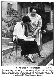 Writers Prints: Baroness Orczy in garden of her Riviera villa