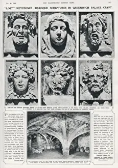 Building Prints: Baroque Keystones - Crypt beneath Queen Annes building