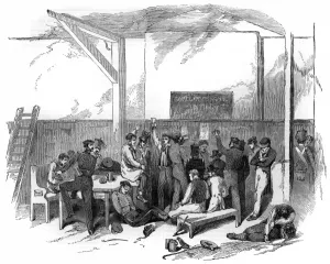 Barrack Prints: Barrack canteen interior, 1847