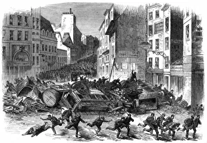Unrest Prints: Barricades in the Faubourg du Temple; Franco-Prussian War, 1