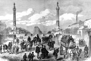 1871 Prints: The Barricades at Trone, Paris; Franco-Prussian War, 1870-1