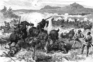 Flee Prints: Basuto Gun War, 1880 - village attacked