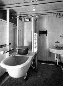 Armed Prints: A Bath-room on the R. M. S. P. Almanzora, 1920