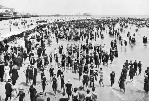 Paddling Prints: Bathing on the beach at Atlantic City, New Jersey, 1903