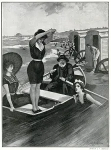 Summer Prints: Bathing at Brighton, Sussex 1901