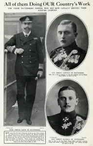 Princes Prints: Three Battenberg princes serving Britain, WW1