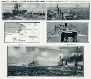 Sunk Prints: Battle of the Falkland Islands by G. H. Davis