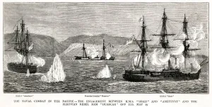 29th Prints: The Battle of Pacocha - The British Attack Peruvian Ship