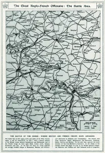 Somme Prints: Battle of the Somme map 1916
