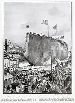Argyll Prints: The battleship H.M.S. Dominion